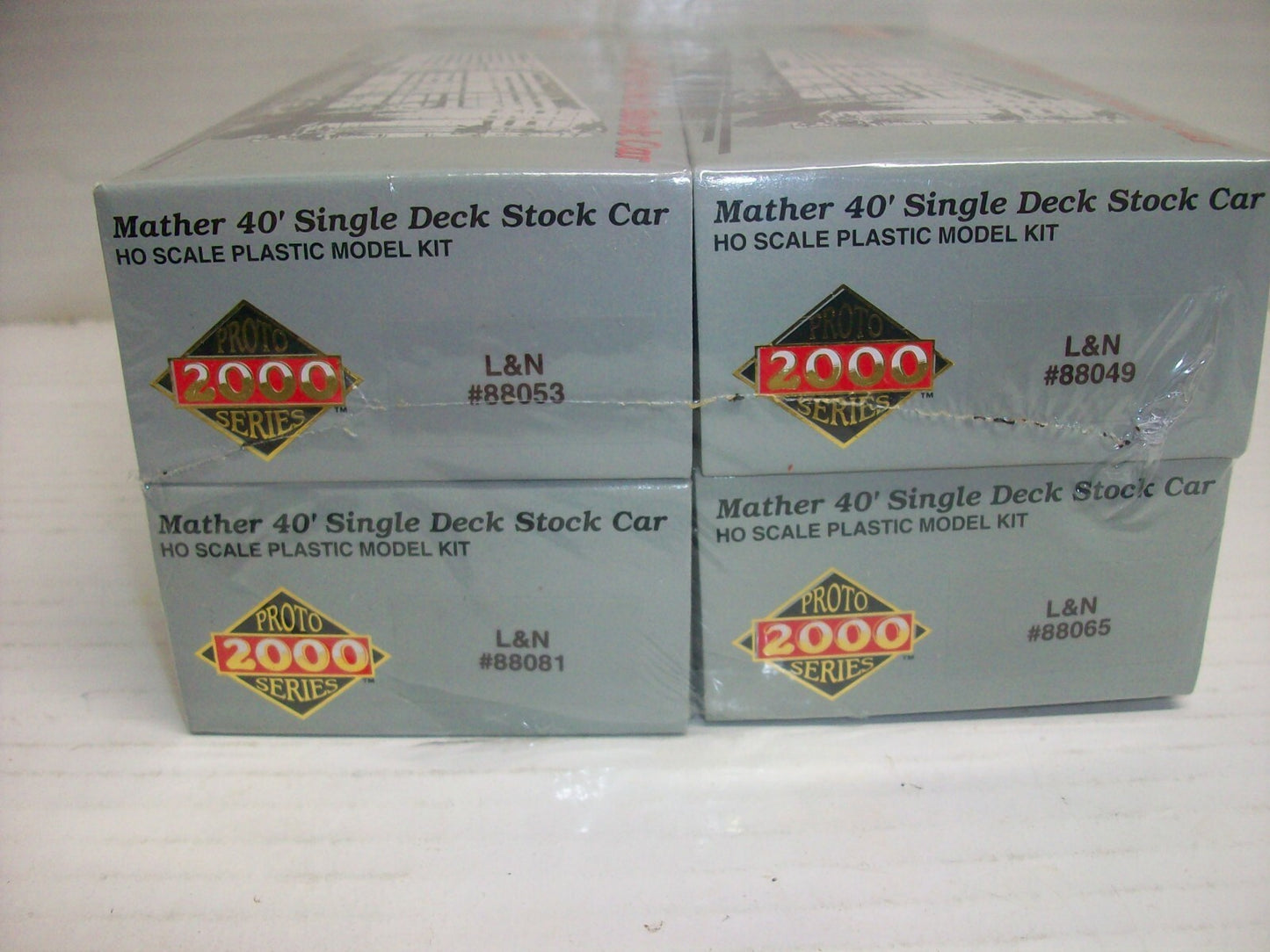 Ho Scale Proto 2000 21211 L&N 40' Single Deck Mather Stock Car Kits Lot#0436
