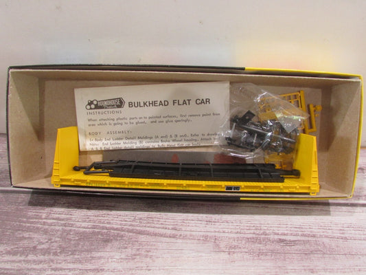 HO Scale RoundHouse 1318 Bulkhead Flat Car Oregon Pacific & East Kit Lot#3152