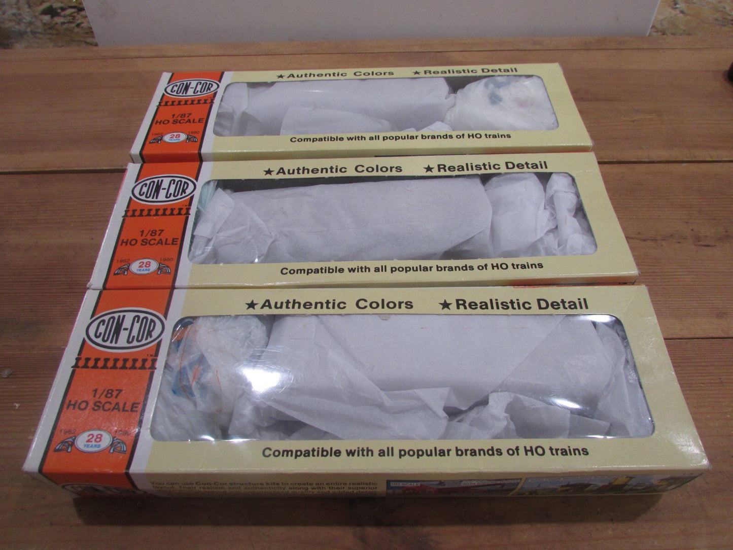 HO Scale Con-Cor (3) 40' Box Cars Union Pacific Lot#3548