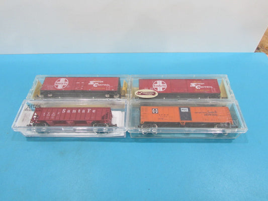 N Scale Assorted Santa Fe Freight Cars (4) Lot#1633