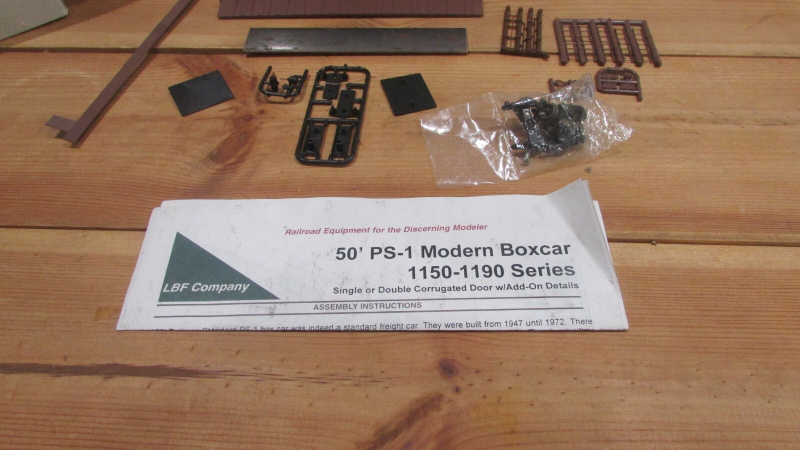 HO Scale LBF Company 50' PS-1 Boxcar Santa Fe Kit LOT#0198