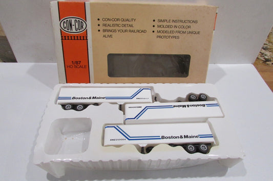 HO Scale Con-Cor 0004-008111 Boston & Maine 40' Piggyback Box Trailer  Lot#2838