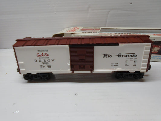 O SCALE Lionel 6-9406 Denver and Rio Grande Western Cookie Box Boxcar  