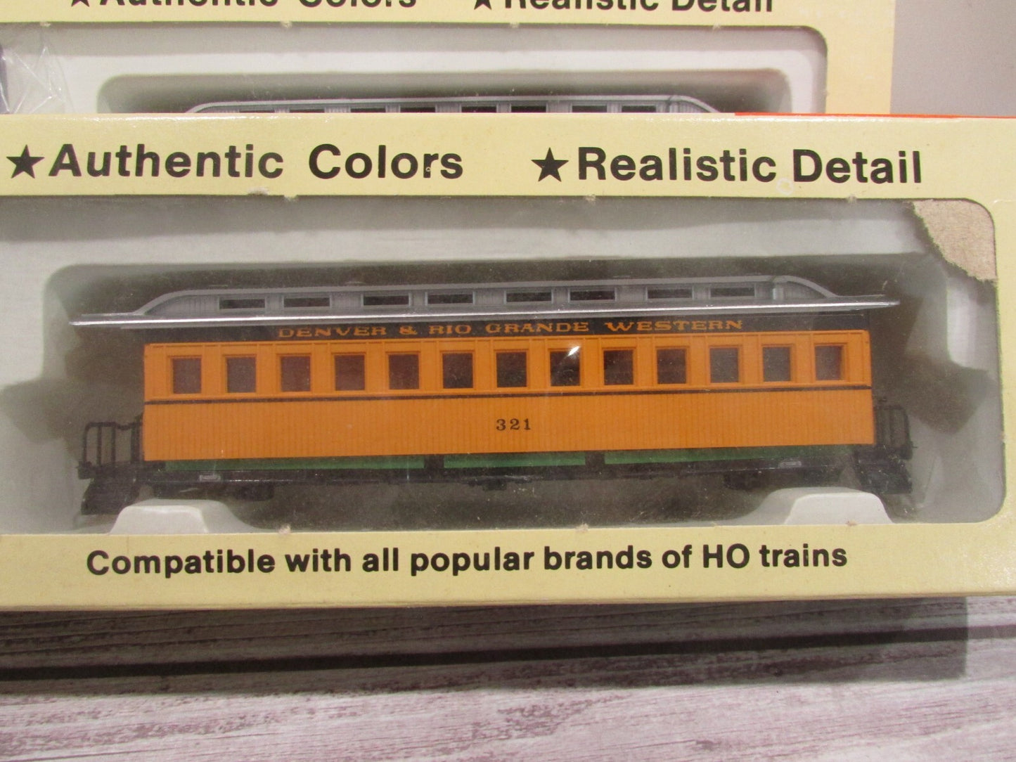 HO Scale Con-Cor (4) Old Timer Rio Grande Passenger Cars Kits Lot#3148
