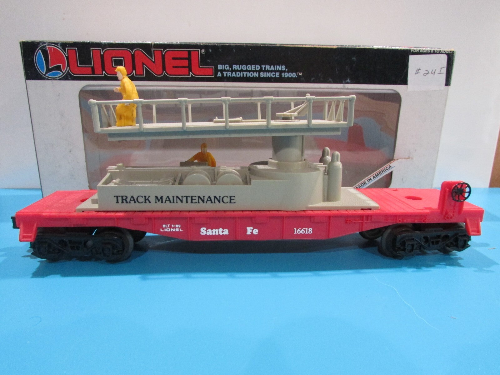 O SCALE Lionel 6-16618 Santa Fe Track Maintenance Car Lot#0762