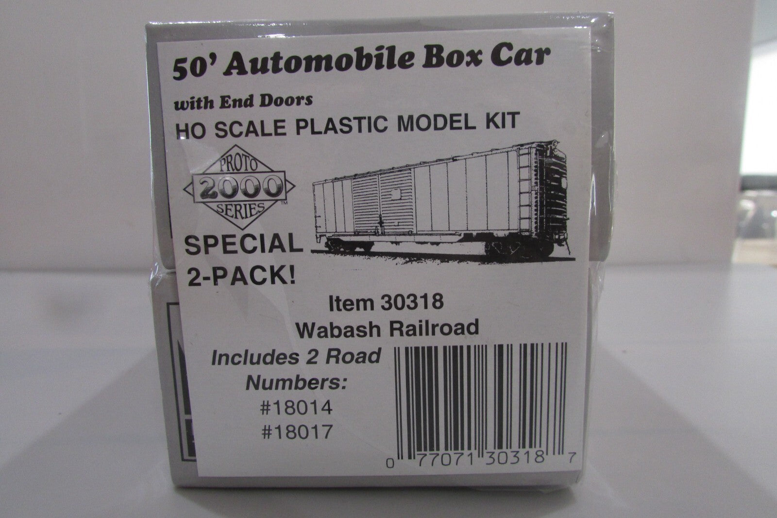 Proto 2000 30318 HO Wabash 50' Automobile Box Car Kit (Pack of 2)NIB Lot#0344