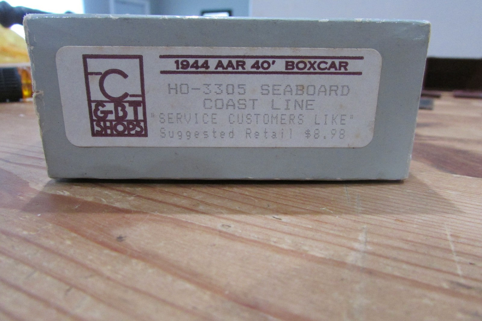 HO Scale C&BT Shop 3305 1944 AAR 40' Box Car Seaboard Coast Line Lot#4961