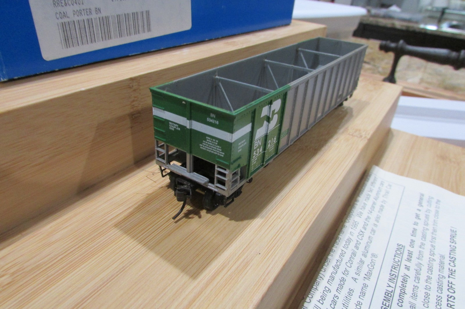 HO Scale E&C Shop 0401-8 Johnstown CoalPorter Burlinton Northern #534216 ECS4987