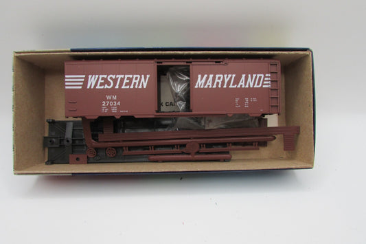 HO Scale RoundHouse 1078 40' Box Car Kit Western Maryland RH4837