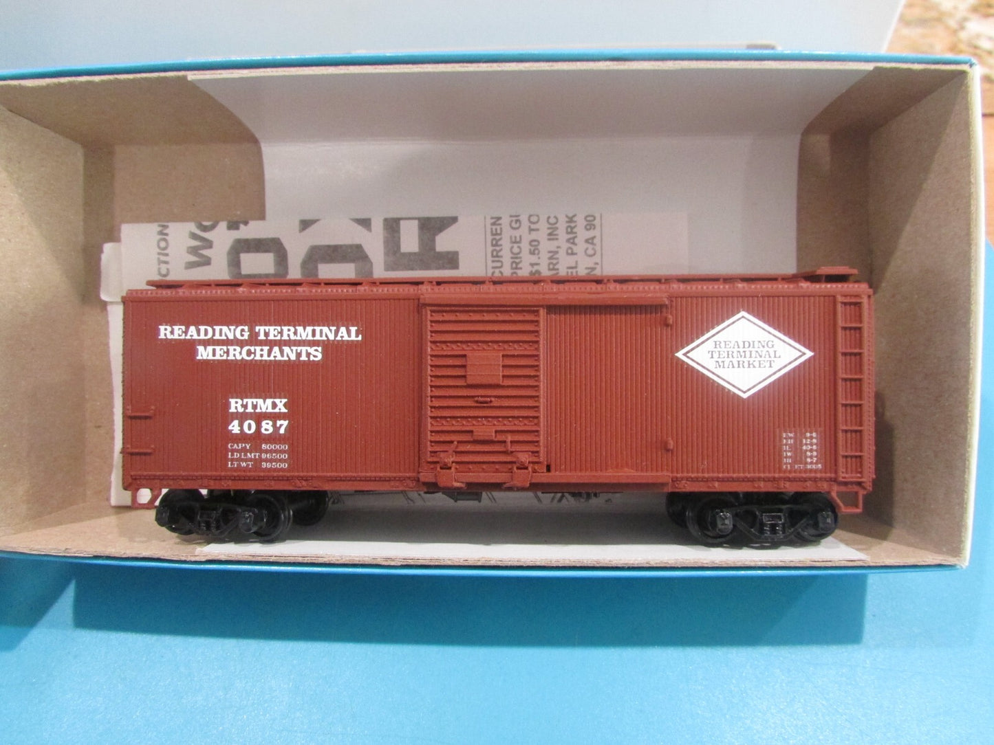 HO Scale Athearn (4)  5230 40ft Wood Box Reading Terminal Car Kits Lot#2107
