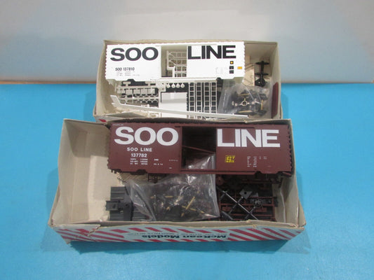 HO Scale McKean Models (2) Soo Lines Freight Cars Kits #192 of 1000 Lot#1891