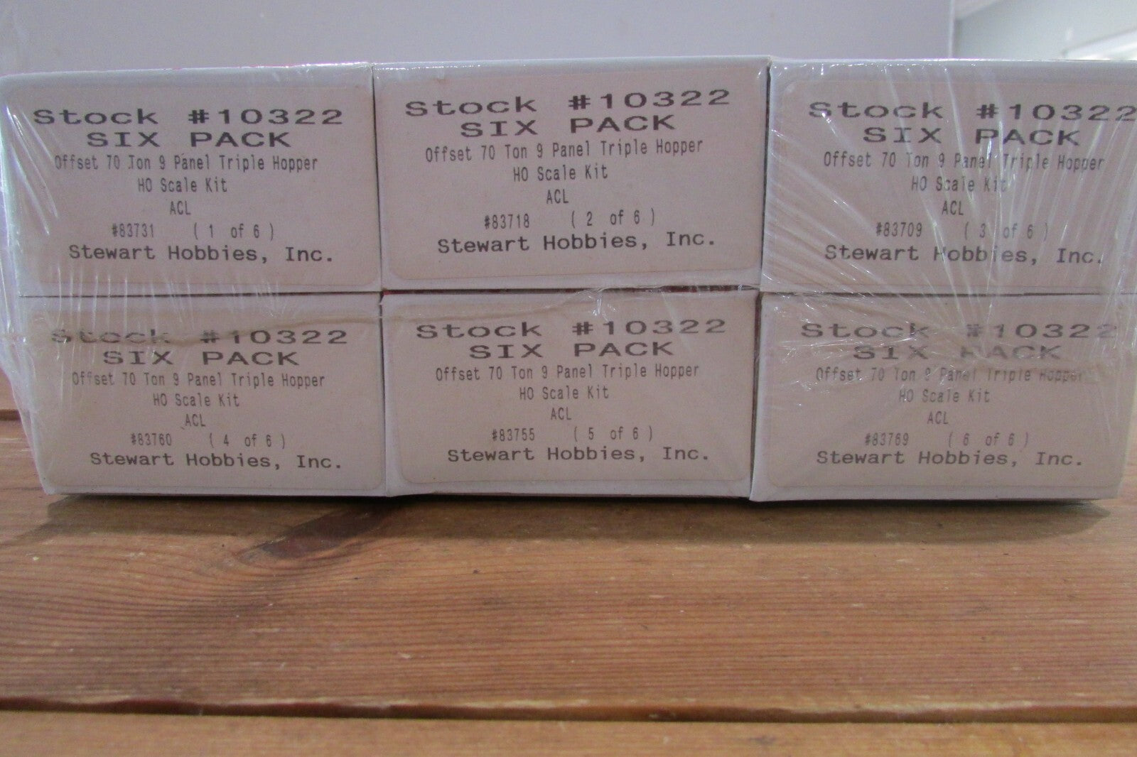 Ho Scale Steward Hobbies (6pack) Off Set 70Ton 9Panel Triple Hopper ACL Lot#3603