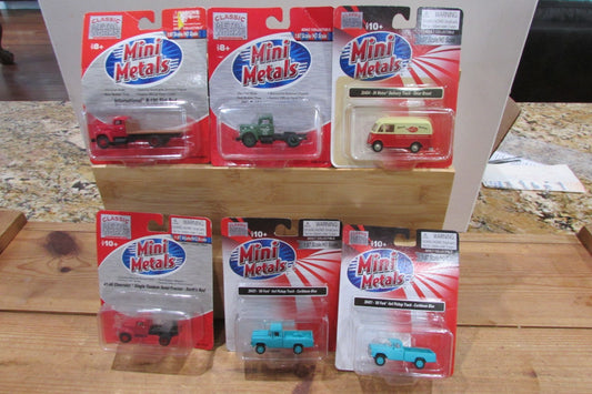 Ho Scale/1:87 Scale Classic Metal Work (6) Assorted Delivery Trucks Lot#5042
