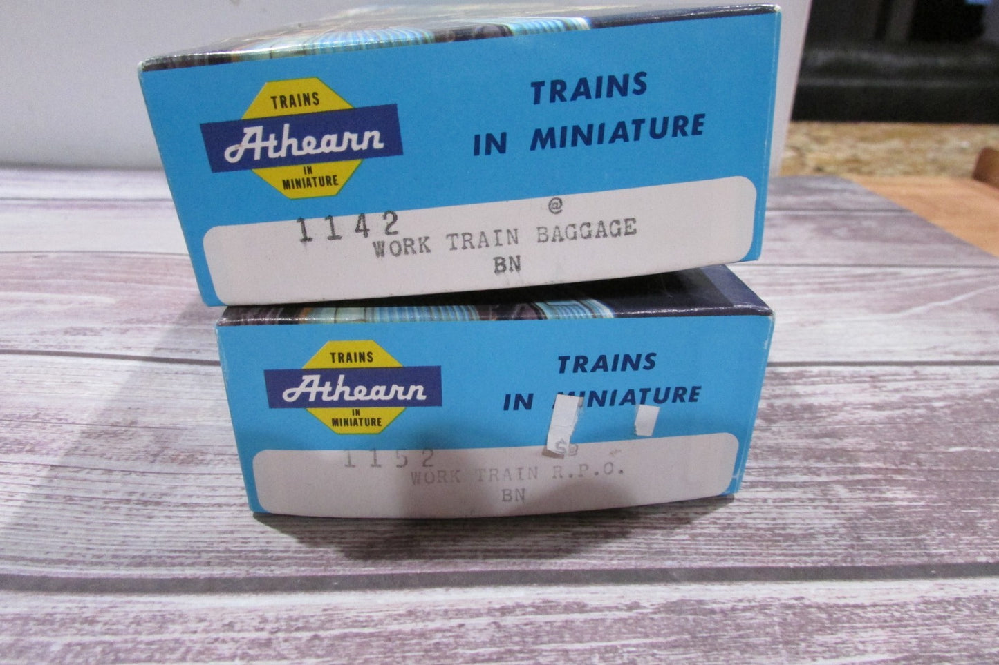 HO Scale Athearn 1142 Baggage &1152 RPO Work Train BN  Cars Kit Lot#3031