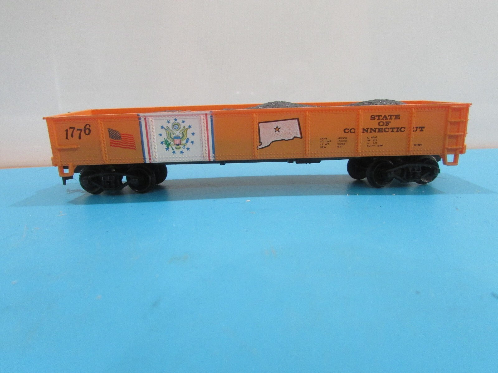 HO Scale Life-Like Gondola Car 1776 State of Connecticut Lot#1548