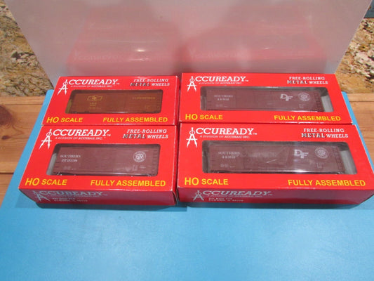 HO Scale Accuready (4)Assorted Boxcars Lot#2028