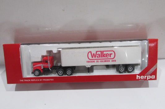 HO Scale Herpa 6064 Walker Trucking Co Columbus Ohio Tractor Trailer