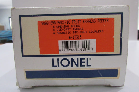 O Gauge Lionel 6-17315 9800-298 Pacific Fruit Express Reefer
