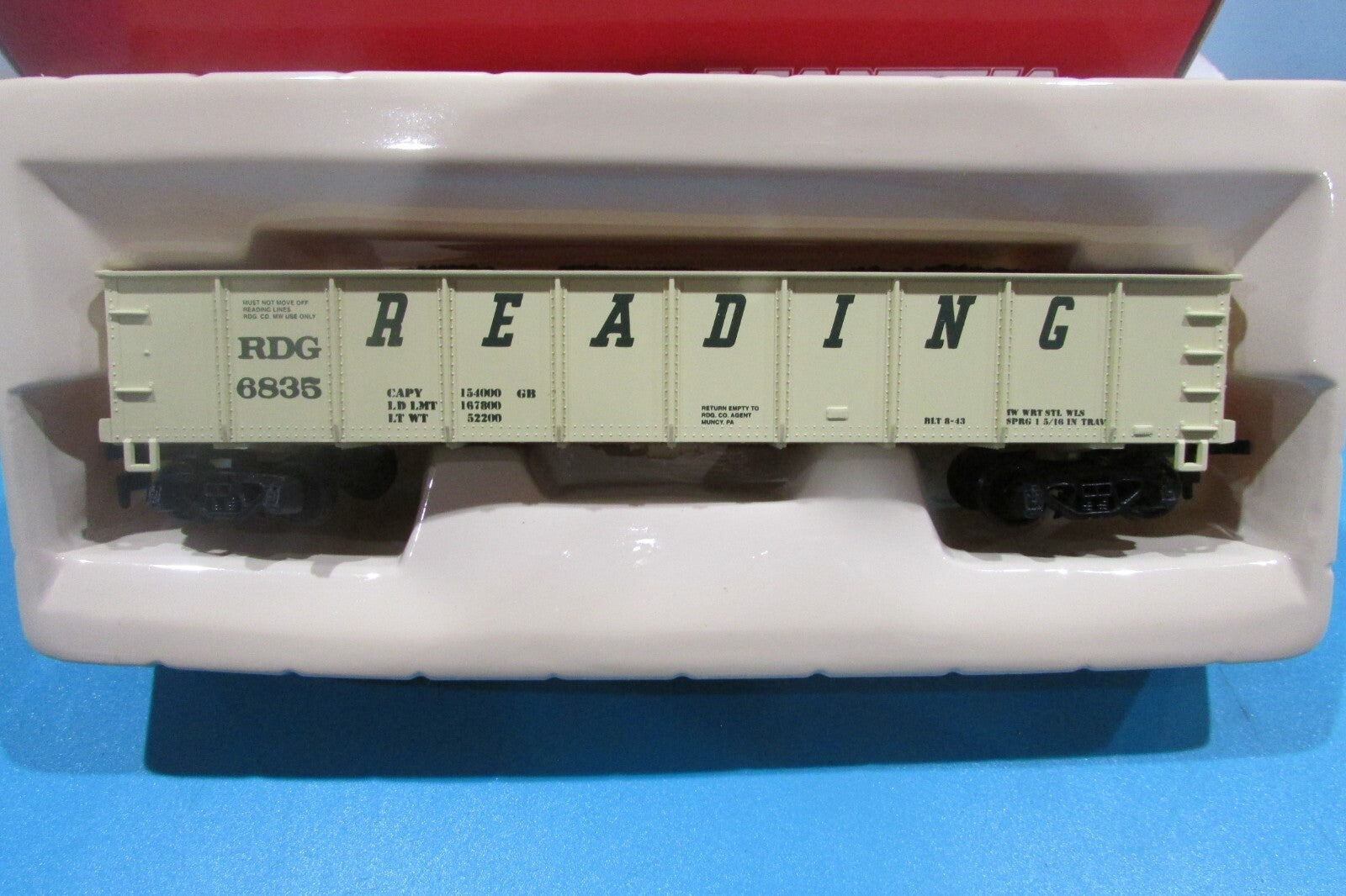 HO Scale Mantua 731-521 (3) Heavy 43' Gondola READING Lot#3436