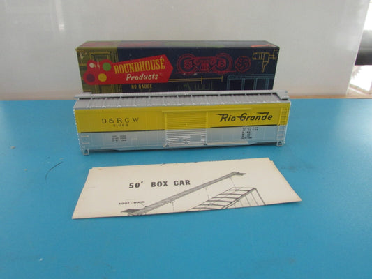 HO Scale Roundhouse 1201 50' Single Door Box Car Rio Grande ( D.& R.G.) RH4280