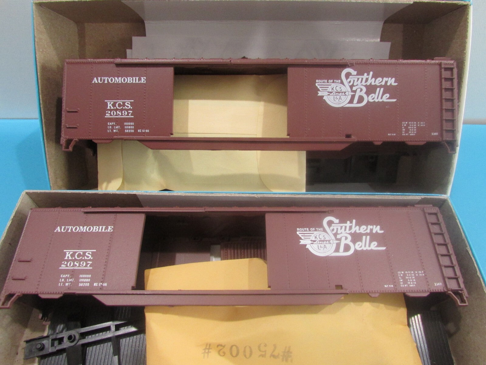 HO Scale Athearn 5031 (3) 50ft Auto Box Cars KCS Lot#1536