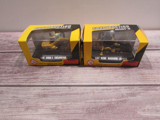 Cat Construction (2) Mini Caterpillar 315C L & 420E  Die Cast Metal NEW