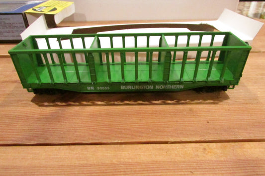 HO Scale AHM 5392B Burlington Northern Pulpwood Rack Car