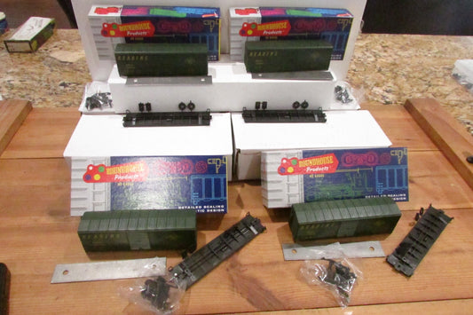 Ho Scale Roundhouse (4) Reading 40' Modern Box Car Kits Lot#3390