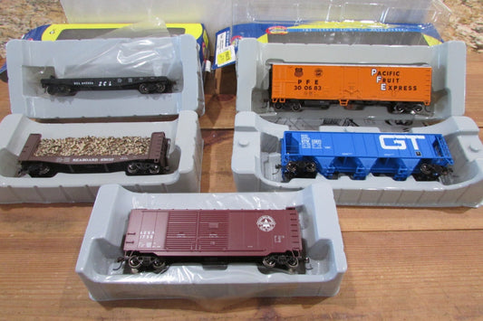 HO Scale Athearn (5) Assorted Freight Car RTR Lot#3742