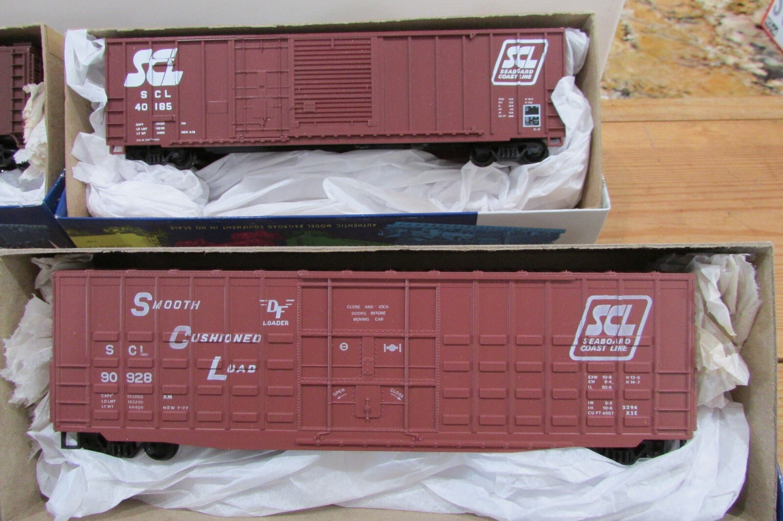 HO Scale Roundhouse (4) Assorted Freight Cars Seaboard Coast  Line  Lot#4144