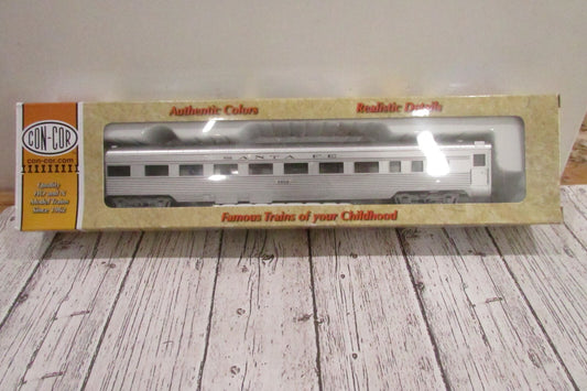 HO Scale Con-Cor Santa Fe  85ft Coach Passenger Car RTR  Lot#3330
