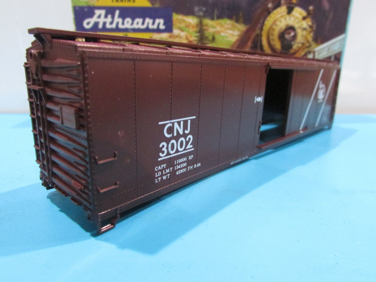HO Scale Athearn/Bev-Bel 572 CNJ 50' Single Door BoxCar Kit Lot#0934