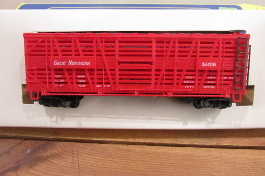 HO Scale AHM 5275E Cattle Car Great Northern (Red)