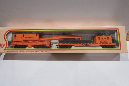 Ho Scale IHC Premier Series  Amtrak Crane Car w/ Boom Tender Lot#2934
