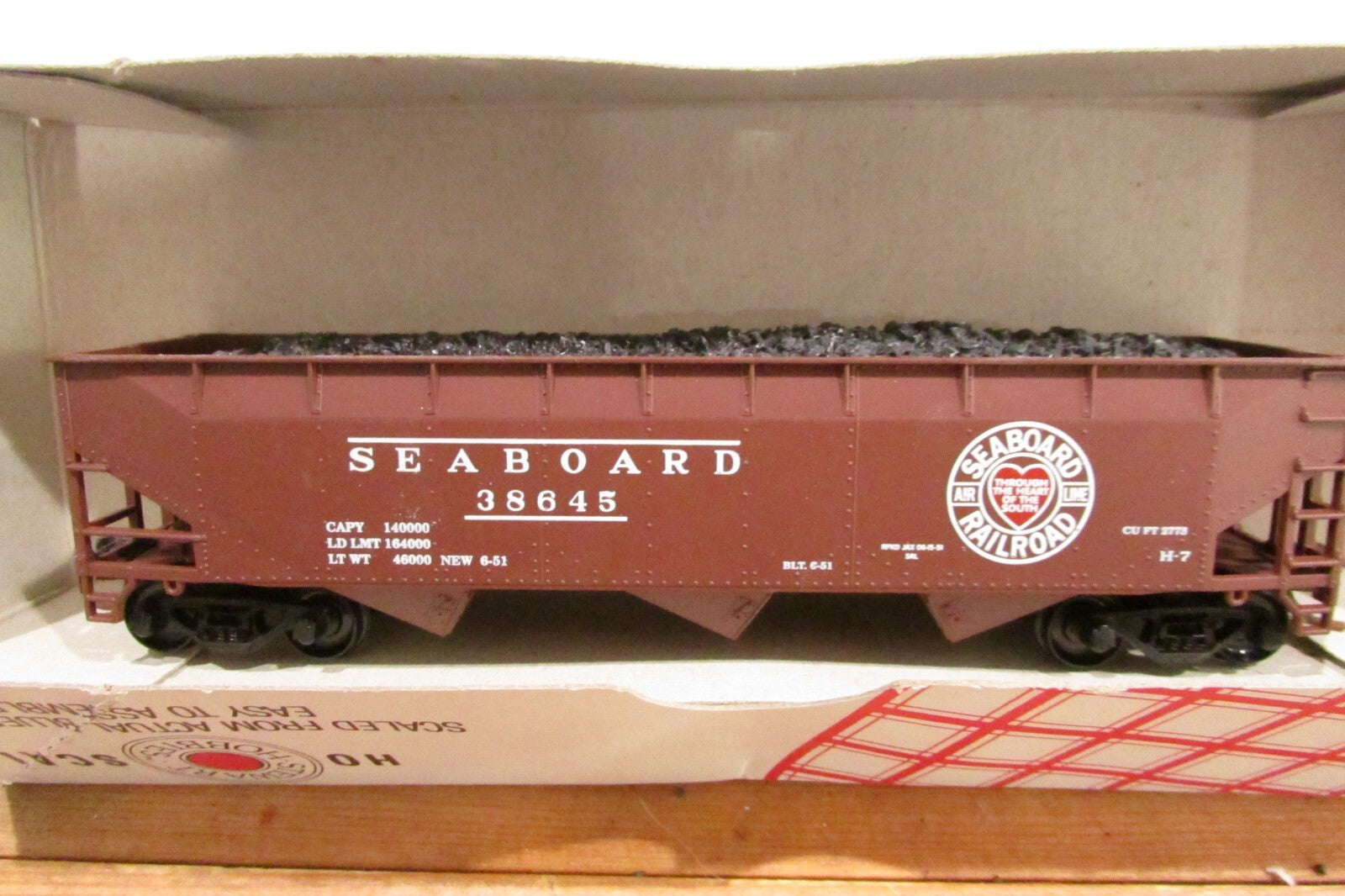 Ho Scale Steward Hobbies (6)Off Set 70Ton 9Panel Triple Hopper Seaboard Lot#3359