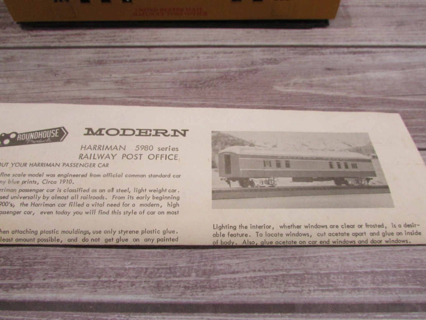 HO Scale RoundHouse  6124 Harri-Man RPO Passenger Car Union Pacific Lot#3151