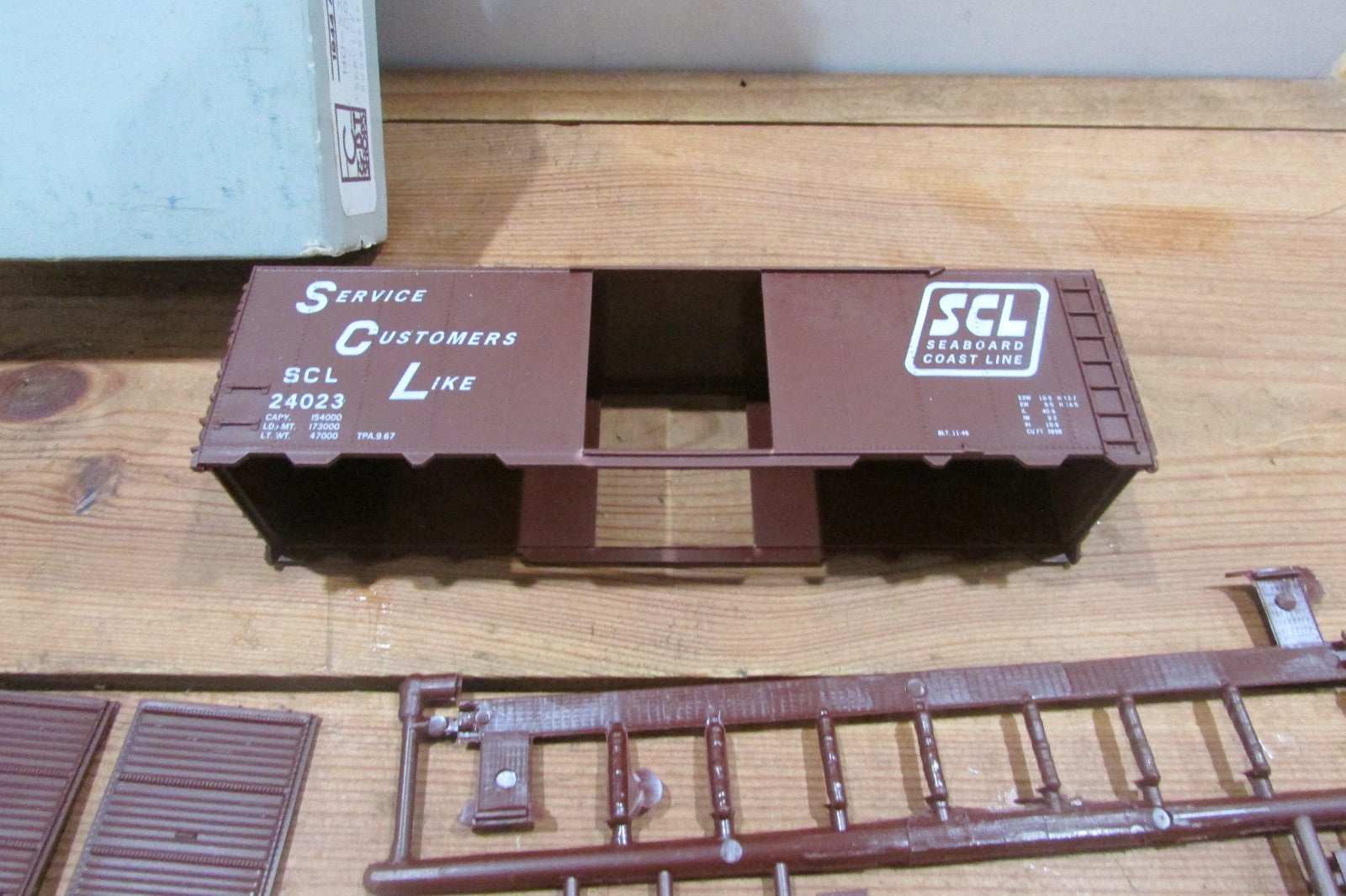 HO Scale C&BT Shop 3305 1944 AAR 40' Box Car Seaboard Coast Line Lot#4961