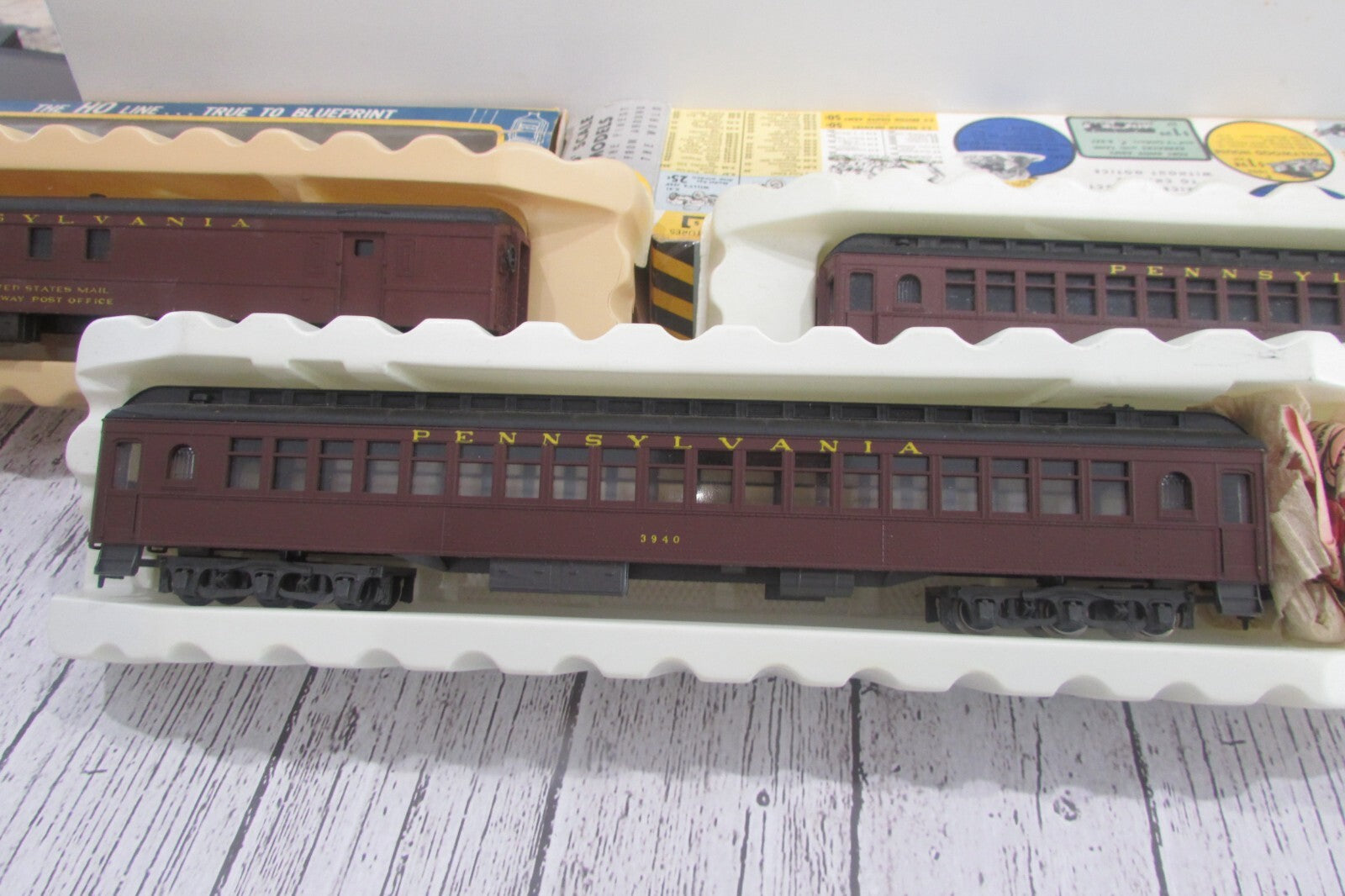 HO Scale AHM/Rivarossi (3) Assorted Passenger Cars Pennsylvania Lot#3294