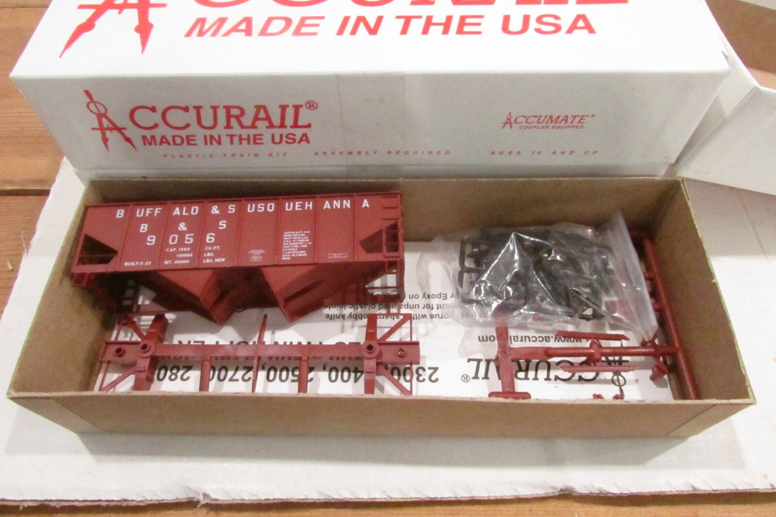 Ho Scale Accurail 24295 Buffalo & Susquehanna USRA Twin Hopper 3Car Set Lot#3422