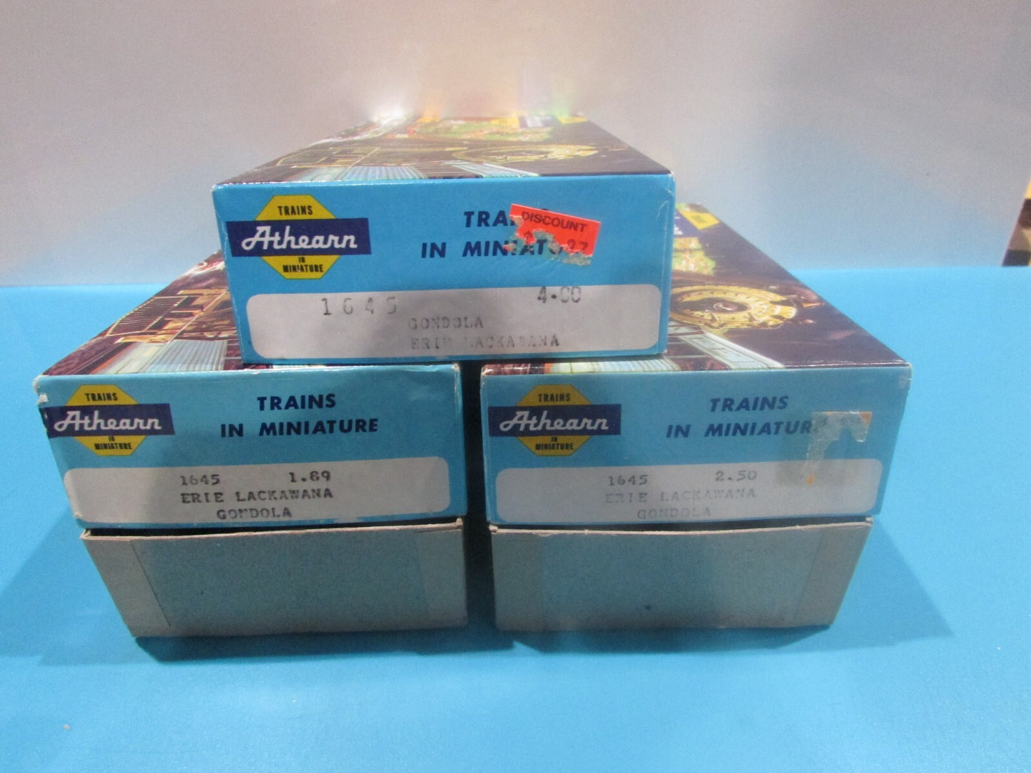 HO Scale Athearn 1645 (3) Gondolas Cars Erie Lackawanna Lot#1537