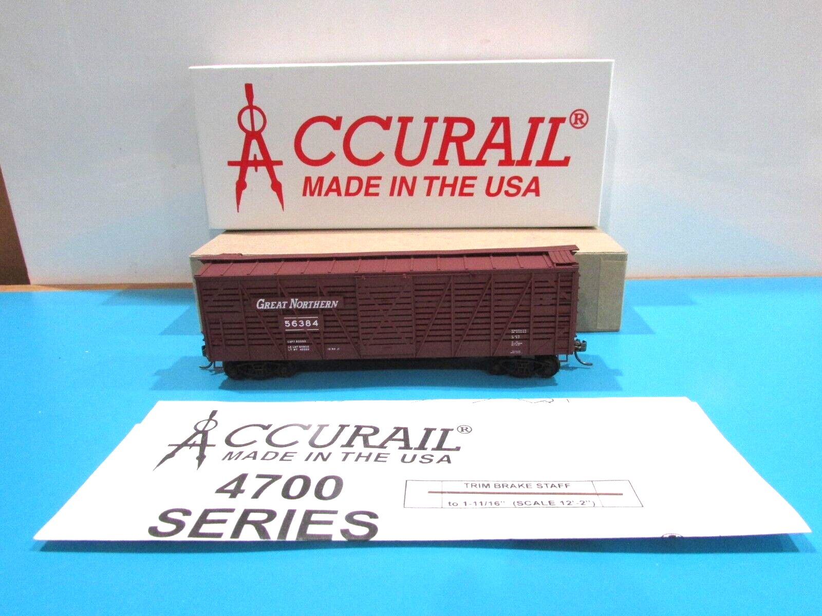 Ho Scale Accurail 4734 40' Wood Stock Car Great Northern Lot#0807