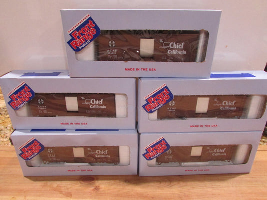 HO Scale US Front Range Product (5) Assorted ATSF Box Cars Lot#0582