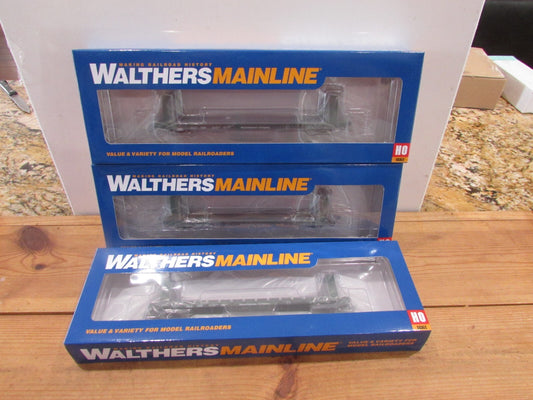 HO Scale Walthers (3)Pullman-Standard 60' Bulkhead Flatcar Weyerhaeuser Lot#3085