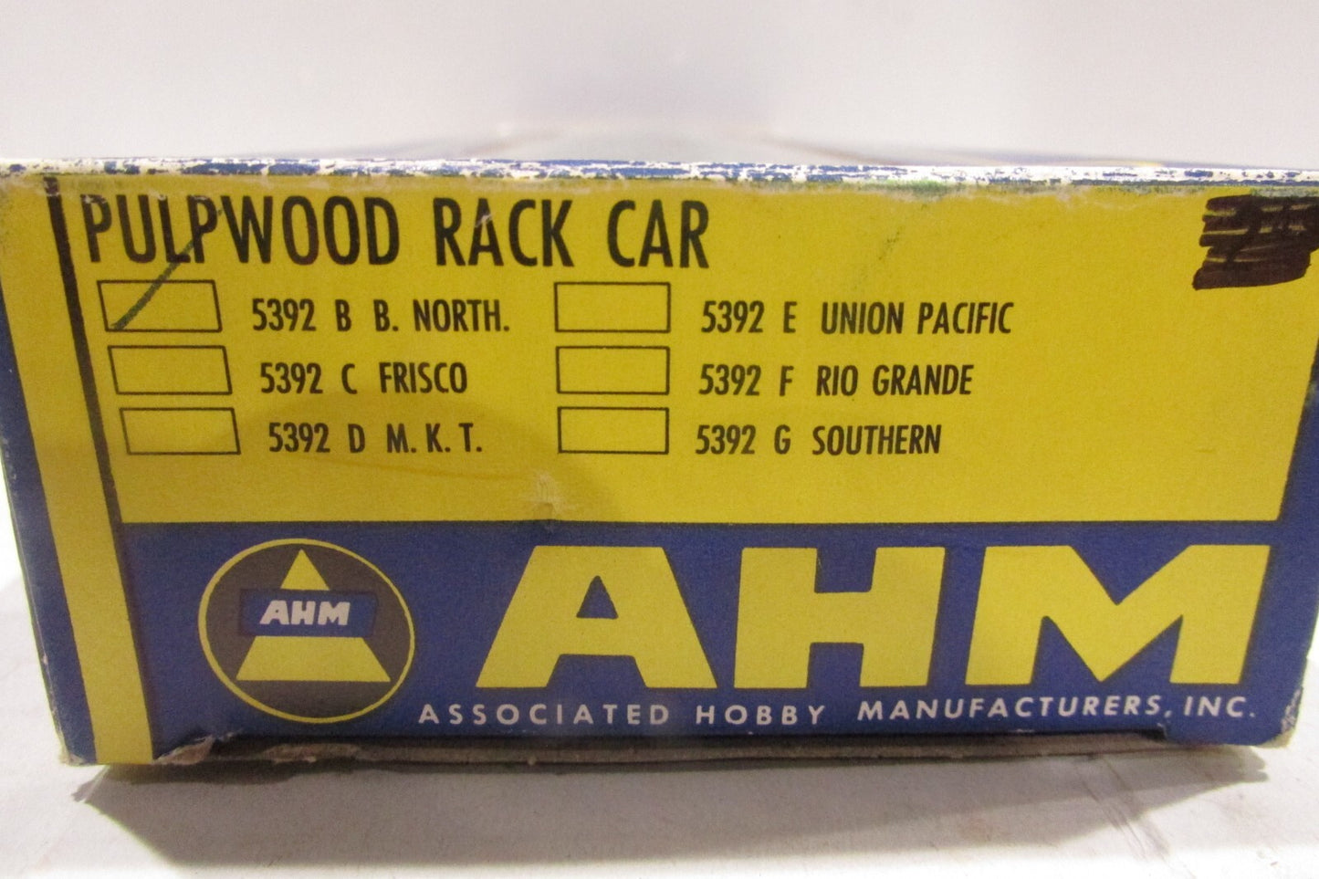 HO Scale AHM/Rivarossi 5392-B Pulpwood Rack Car Burlington Northern