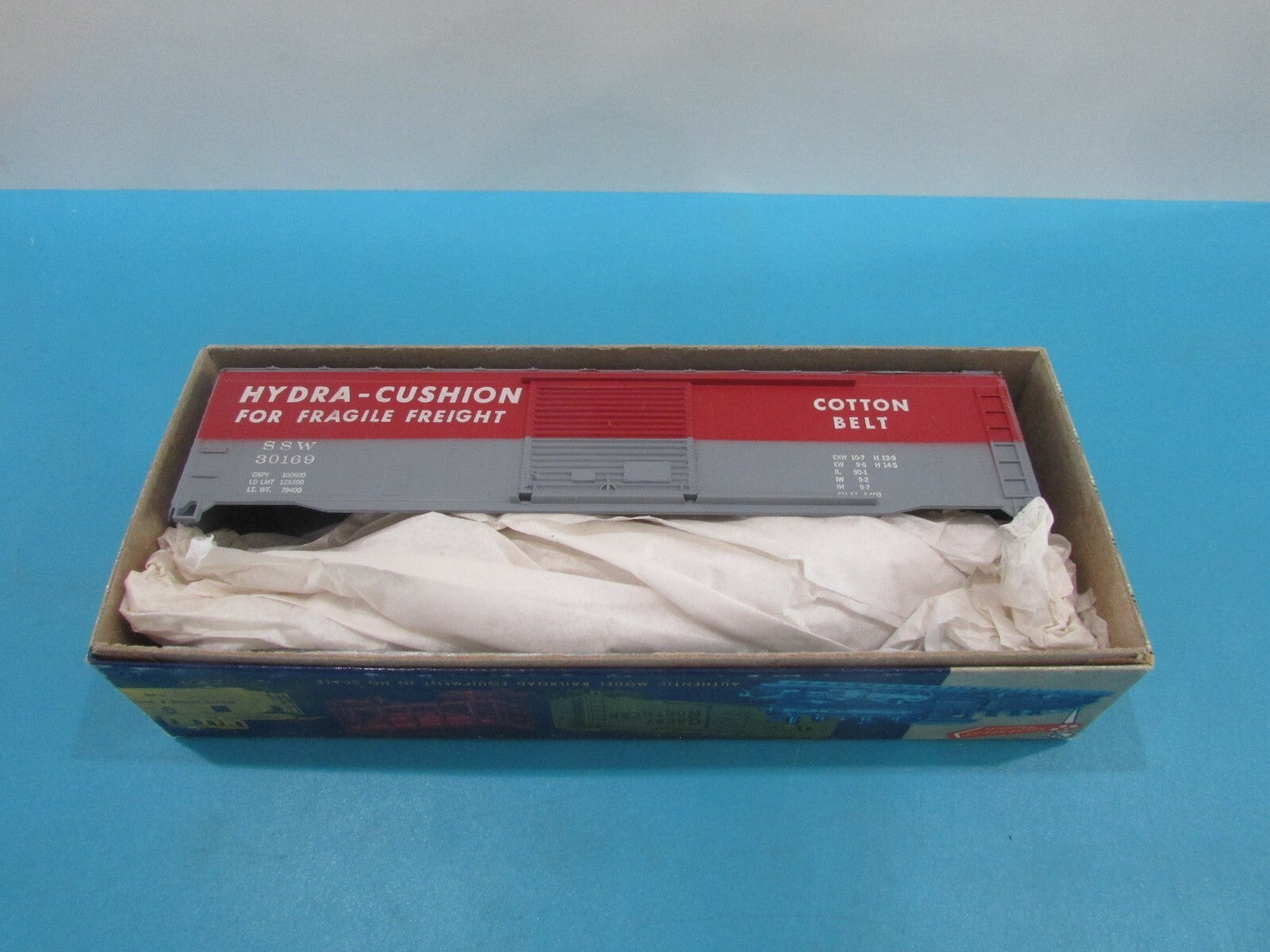 HO Scale Roundhouse 50' Box Car Kit Cotton Belt,SSW RH4325