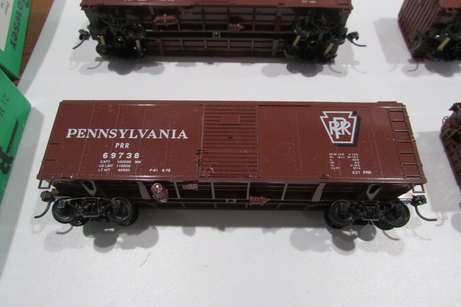 Ho Scale Bowser 55302 (4) X-31A 40' Single Door Pennsylvania Lot#2868