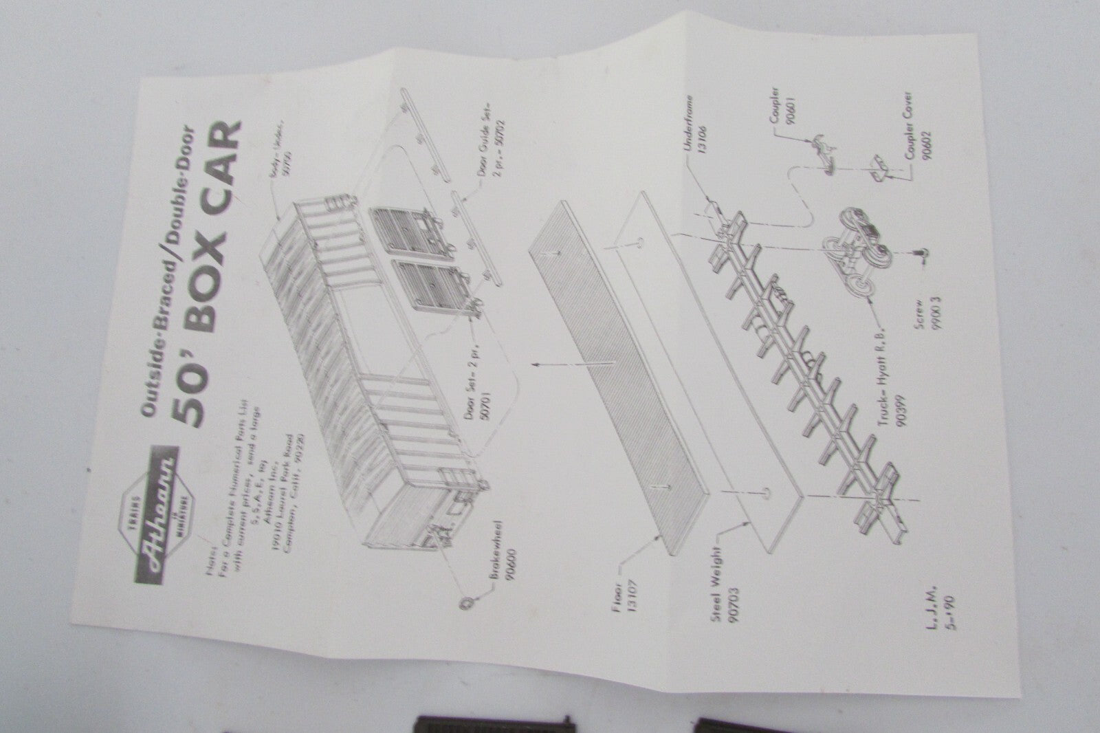 HO Scale Athearn 5078 50ft Railbox Double Door Mc Cloud River Railroad Corp,