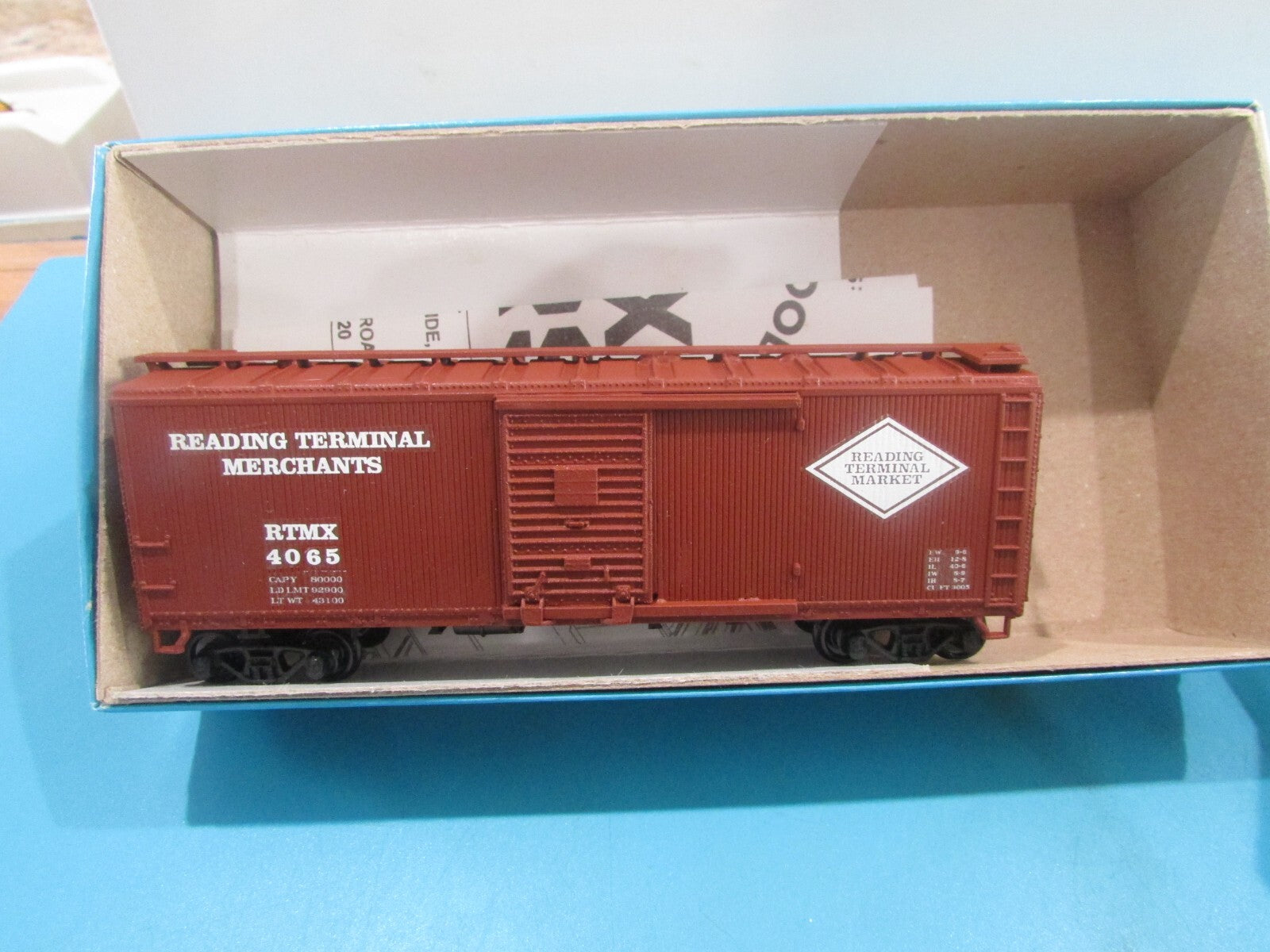 HO Scale Athearn (4)  5230 40ft Wood Box Reading Terminal Car Kits Lot#2107
