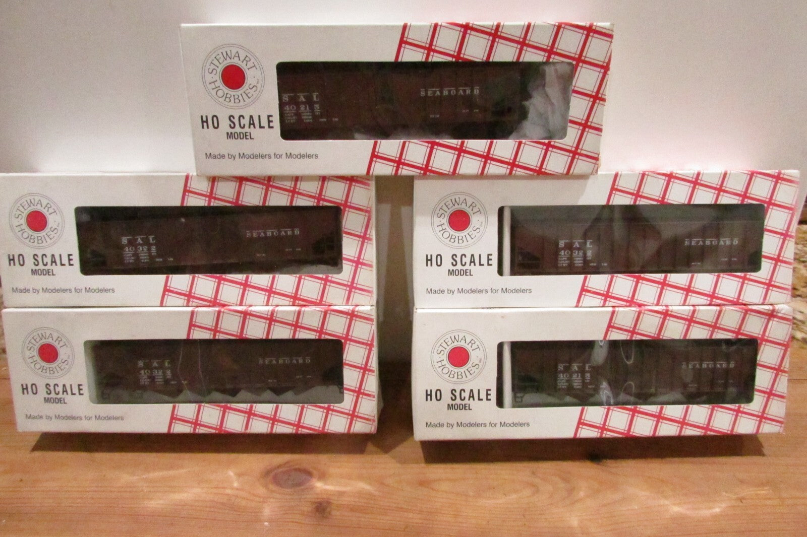 Ho Scale Steward Hobbies (5) 70Ton 14Panel Tiple Hopper Kit Seaboard Lot#3361