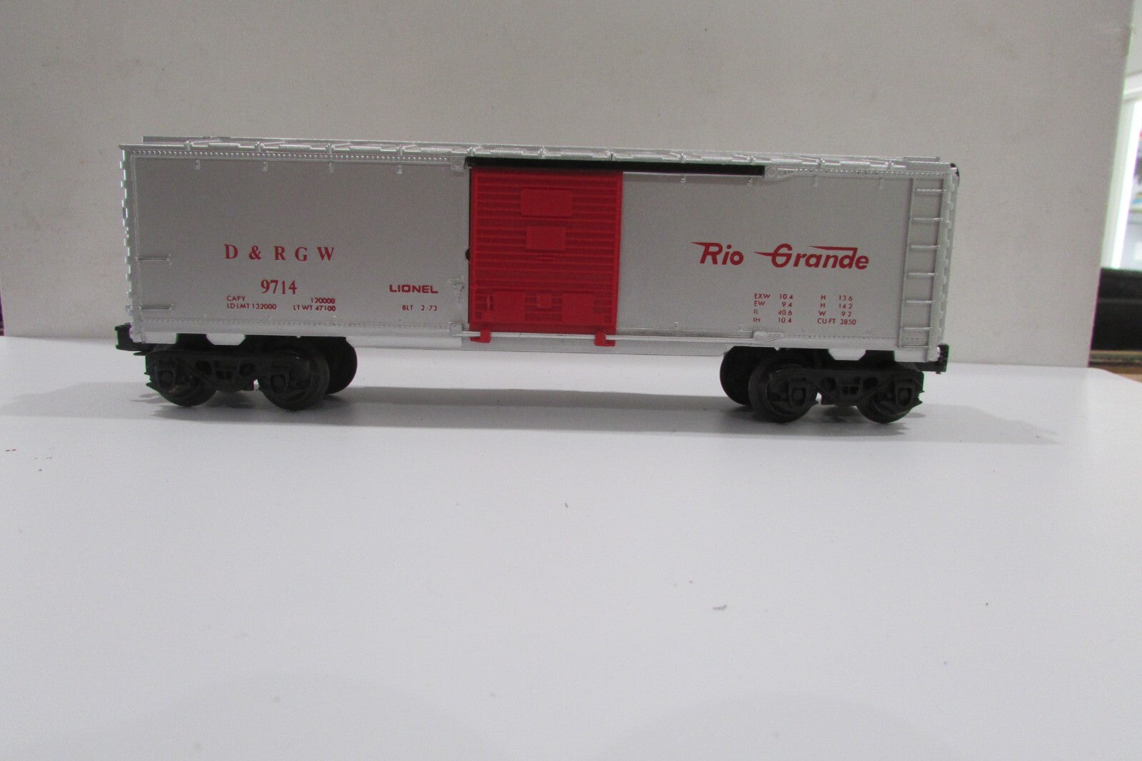 O Gauge Lionel (3) Assorted Box Cars Denver & Rio Grande Lot#3925